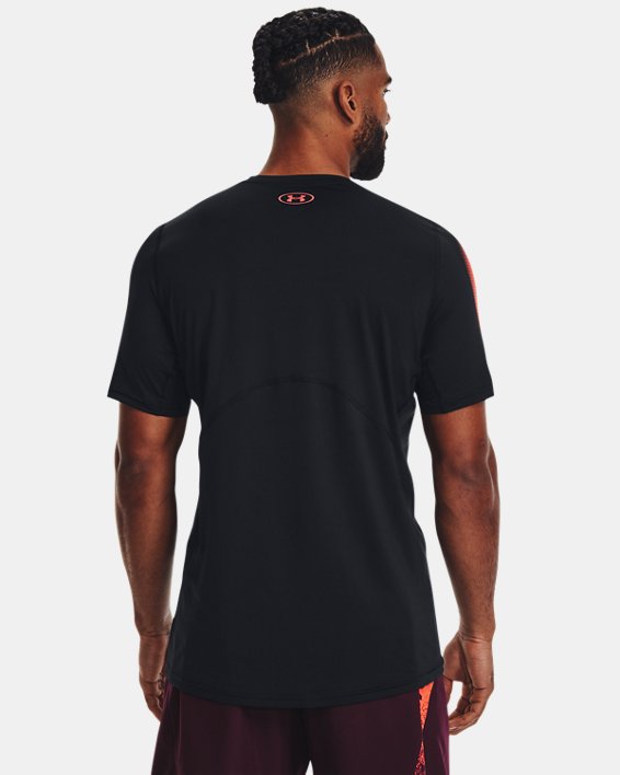 Men's HeatGear® Fitted Short Sleeve in Black image number 1